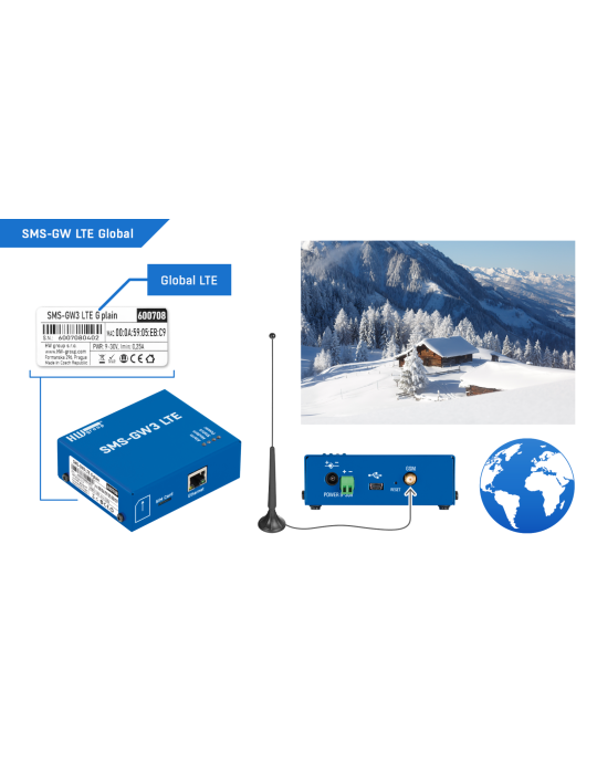 HW-group SMS-GW3 LTE G - Passerelle SMS Alertes Équipements Réseau