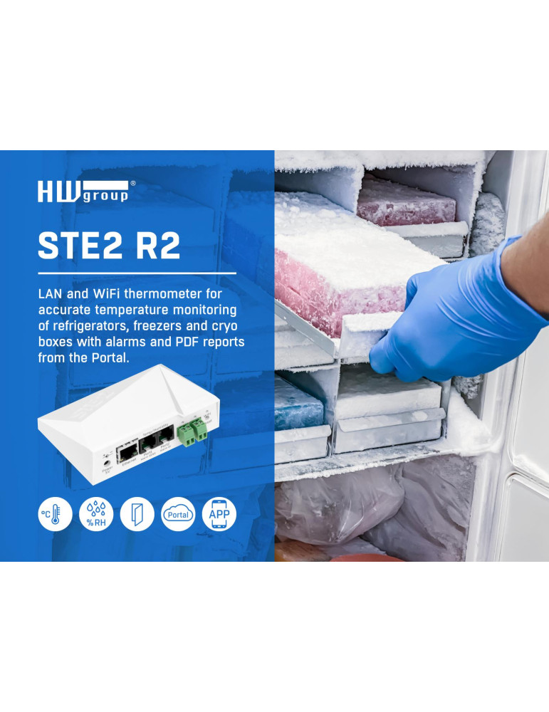 HWgroup STE2r2 - Thermomètre LAN WiFi supervision température