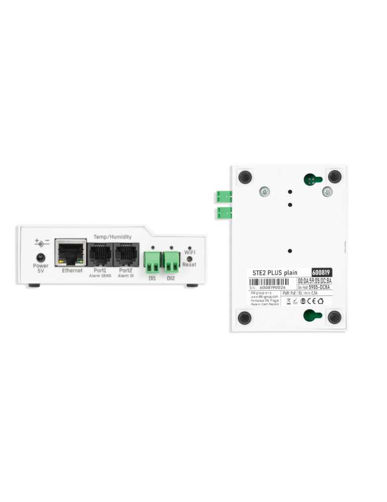 HWgroup STE2 Plus : Thermomètre IP SNMP avec WiFi et capteurs 1-Wire