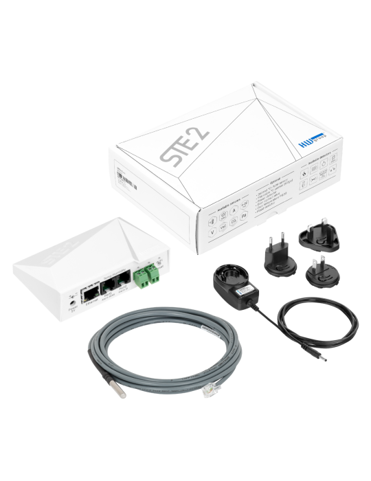HWgroup STE2 Plus : Thermomètre IP SNMP avec WiFi et capteurs 1-Wire