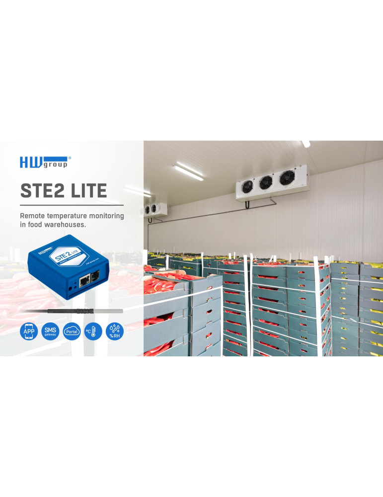 HWgroup STE2 Lite - Thermomètre LAN WiFi avec alertes email