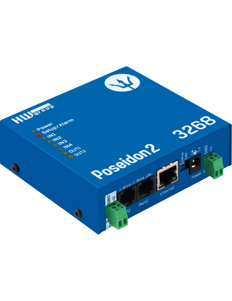 HW-group Poseidon2 3268 PoE - Boîtier IP 8 capteurs 1-Wire