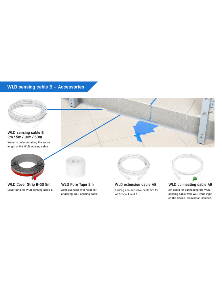 Câble détection fuite WLD-Sensing cable B 10m | HW-group
