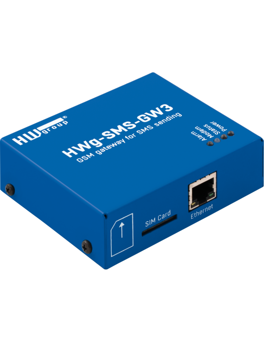 HWg-SMS-GW3 plain - Passerelle GSM 2G envoi SMS alertes réseau