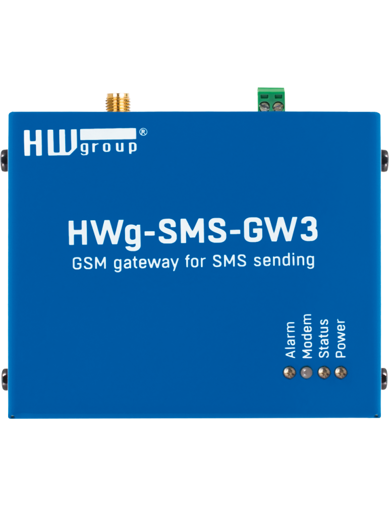 HWg-SMS-GW3 plain - Passerelle GSM 2G envoi SMS alertes réseau