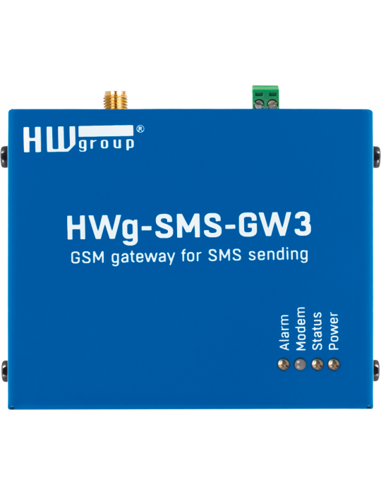 HWg-SMS-GW3 plain - Passerelle GSM 2G envoi SMS alertes réseau