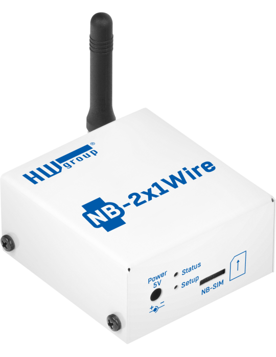 HW-group NB-2x1Wire Tset subscribed | Boîtier IoT NB-IoT 2 RJ11