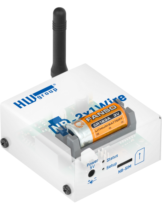 HW-group NB-2x1Wire Tset subscribed | Boîtier IoT NB-IoT 2 RJ11