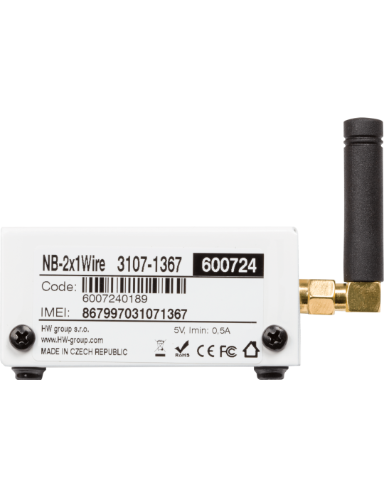 HW-group NB-2x1Wire Tset subscribed | Boîtier IoT NB-IoT 2 RJ11