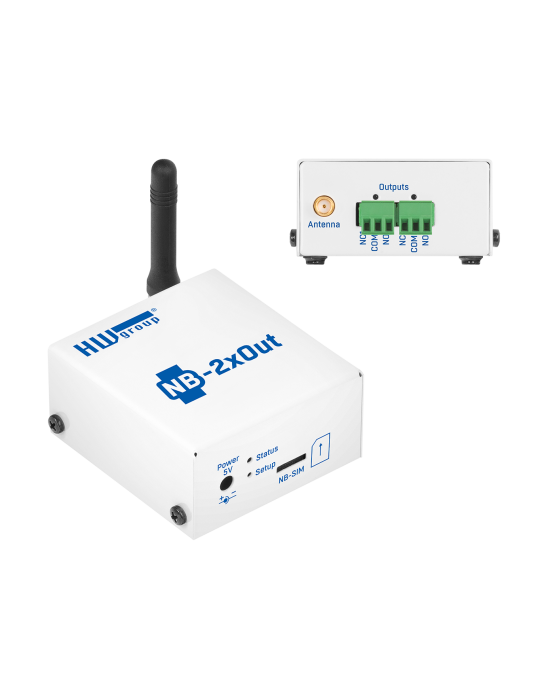 HW-group NB-2xOUT SET subscribed - Boîtier IoT NB-IoT 2 relais