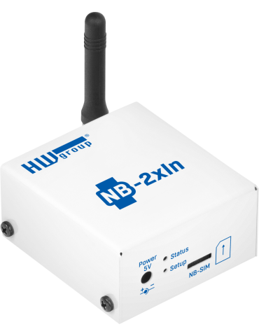 HW-group NB-2xIN SET subscribed : Boîtier NB-IoT 2 entrées 2