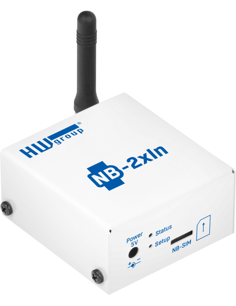 HW-group NB-2xIN SET subscribed : Boîtier NB-IoT 2 entrées