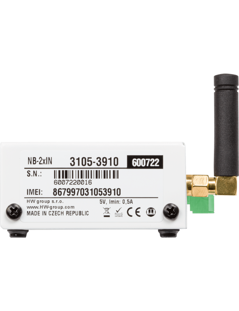 HW-group NB-2xIN SET subscribed : Boîtier NB-IoT 2 entrées