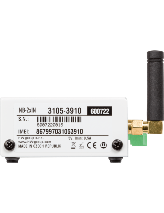 HW-group NB-2xIN SET subscribed : Boîtier NB-IoT 2 entrées