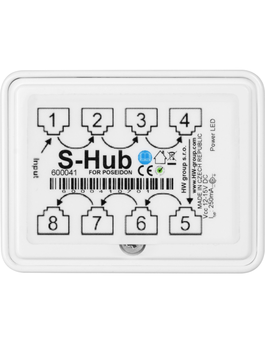 HWgroup Poseidon S-Hub - Répartiteur RS-485 pour Capteurs RJ45