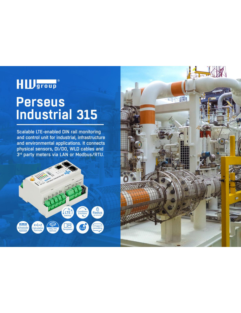 Perseus Industrial 315 HW-group - Supervision DIN Rail LTE/4G