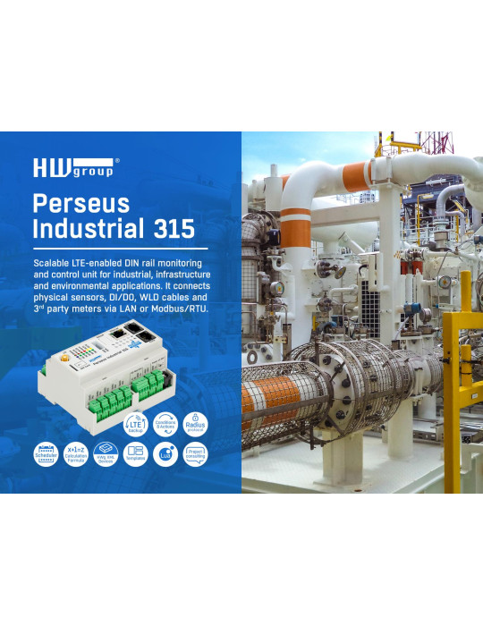 Perseus Industrial 315 HW-group - Supervision DIN Rail LTE/4G