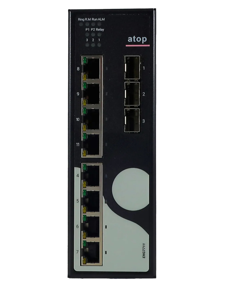 Switch Gigabit PoE 11 ports EHG7711-4PoE-1SFP-225SFP | Atop