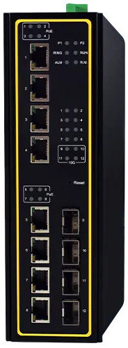 Switch Atop EHG7612-4PoE-410GSFP | 4x GbE PoE+ + 4x 10G SFP+