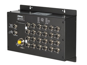 Oring TGPS-9168GT-M12-BP2-24V switch PoE manageable EN50155 24 ports