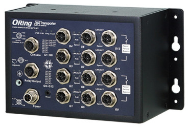 Oring TGPS-9084GT-M12X-BP2-WV Switch 12 ports EN50155 M12 PoE