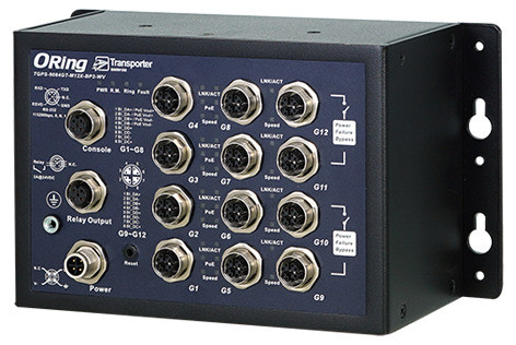 Oring TGPS-9084GT-M12X-BP2-WV Switch 12 ports EN50155 M12 PoE