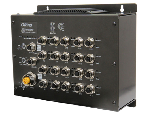 Oring TGS-9200-M12-BP2 | Switch 20 ports Gigabit EN50155 M12