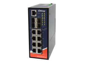Oring IGPS-9084GP-LA | Switch PoE 8 ports + 4 SFP IEC 62443-4-2