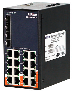 Oring IES-3164GP-LA switch manageable 16 ports Fast Ethernet 4 SFP