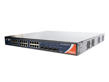 Oring RGPS-R9244GP+-P switch PoE+ manageable L3 24 ports