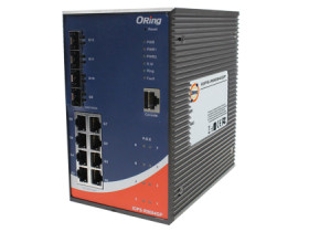Oring IGPS-R9084GP - Switch L3 PoE 8 ports Gigabit + 4 SFP