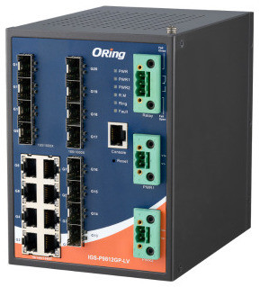 Oring IGS-P9812GP-LV - Switch manageable IEC 61850-3 20 ports