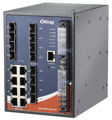 Oring IGS-P9812GP-HV | Switch IEC 61850-3 8 ports + 12 SFP