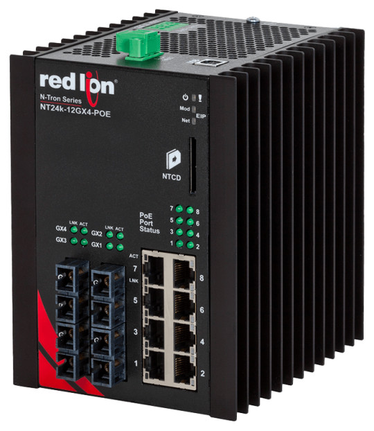 HMS Networks - N-Tron NT24K-12GX4-SC-POE | Switch Gigabit 12 ports