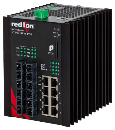 NT24K-14FX6-SC-POE | Switch Gigabit industriel manageable