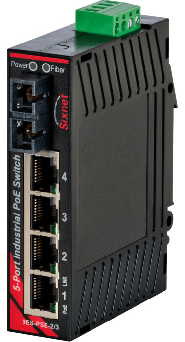 HMS Networks - N-Tron EB-5ES-PSE-3SCL Switch Ethernet 5 Ports PoE