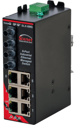 HMS Networks - N-Tron SLX-8MS-5ST : Switch manageable 8 ports