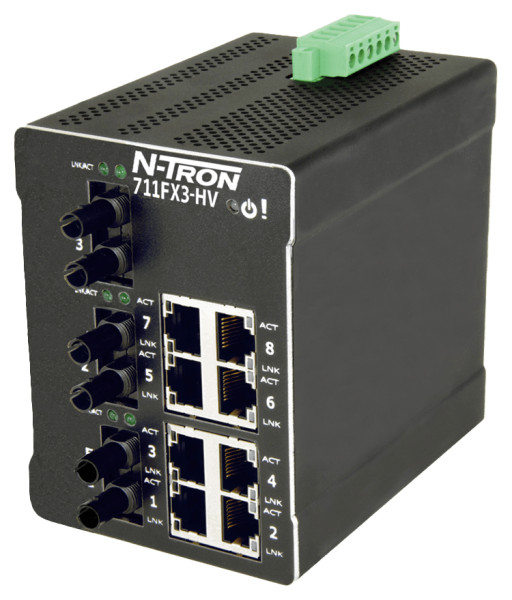 711FX3-ST-HV - Switch manageable 11 ports industriel N-Tron