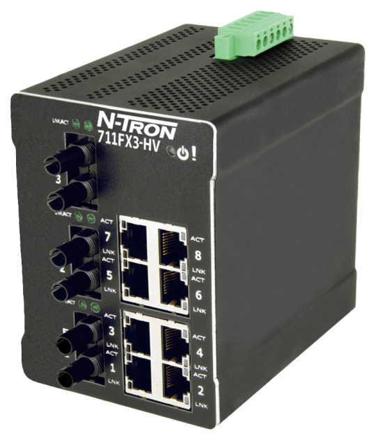711FX3-ST-HV - Switch manageable 11 ports industriel N-Tron