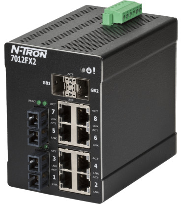HMS Networks - N-Tron 7012FXE2-SC-40 Switch manageable 12 ports
