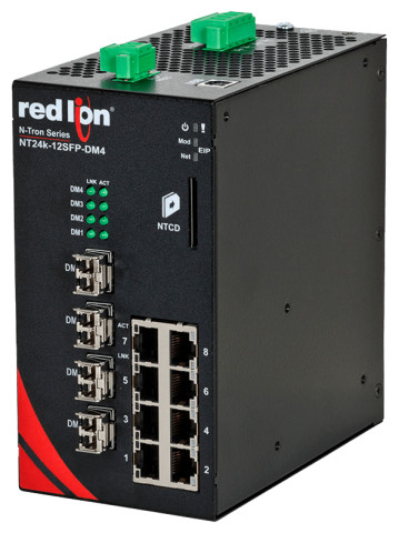 NT24K-12SFP-DM4-PT | Switch manageable 12 ports Gigabit HMS N-Tron