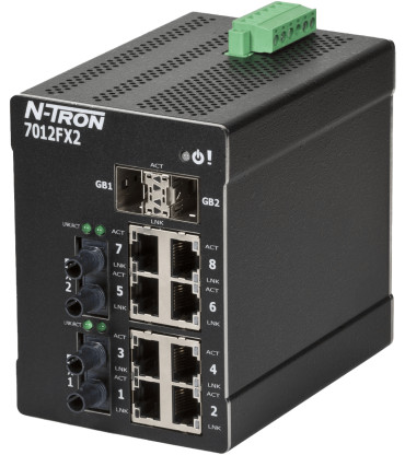 HMS Networks - N-Tron 7012FXE2-ST-15 Switch Manageable 12 Ports