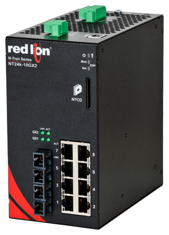 NT24K-10GX2-SC - Switch Gigabit industriel 10 ports manageable