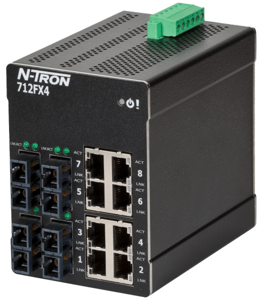 HMS Networks - N-Tron 712FX4-SC Switch Manageable 12 ports