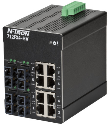 712FX4-SC-HV | Switch manageable industriel 12 ports N-Tron