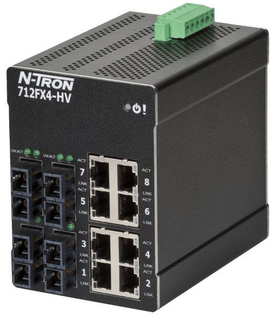 712FX4-SC-HV | Switch manageable industriel 12 ports N-Tron