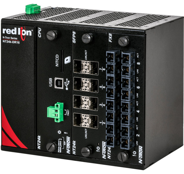 HMS Networks - N-Tron NT24K-DR16-DC Switch Gigabit 16 Ports DIN