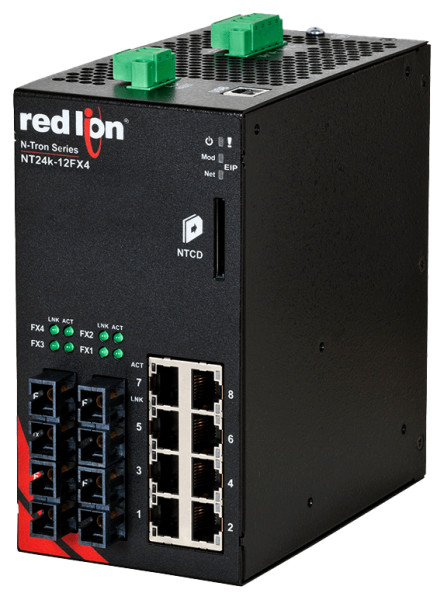 HMS Networks - N-Tron NT24K-12FX4-SC Switch Gigabit Manageable