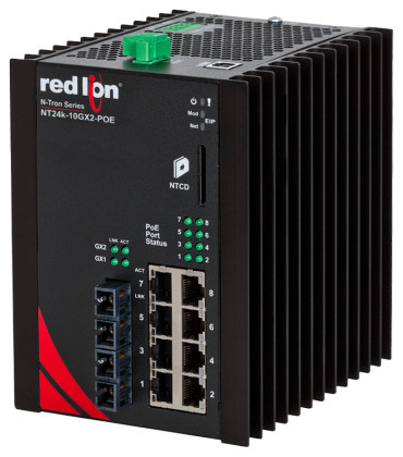 NT24K-10GX2-SC-POE Switch Gigabit manageable 10 ports PoE+