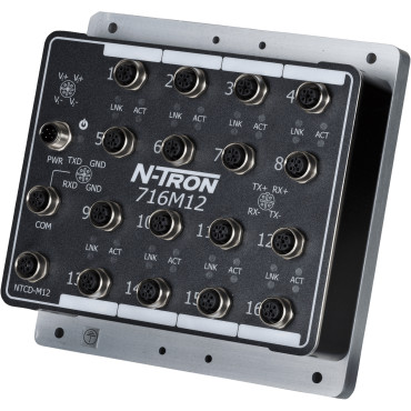 HMS Networks - N-Tron 716M12 | Switch manageable IP67 16 ports
